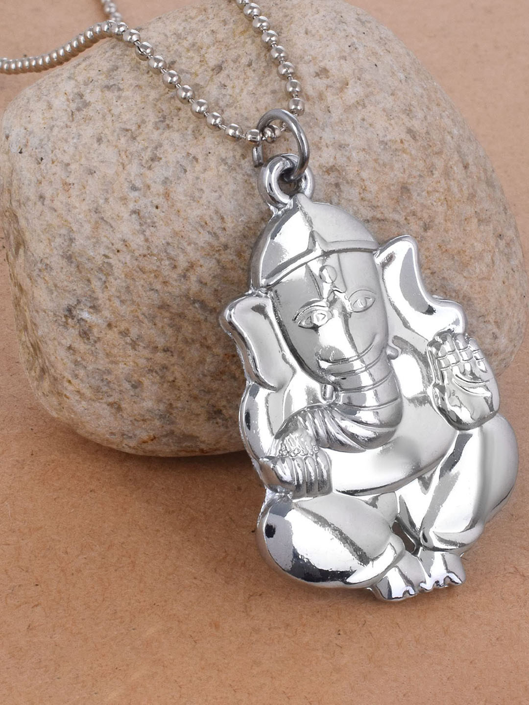 MEMOIR Silver-Plated Ganesh Pendant With Chain