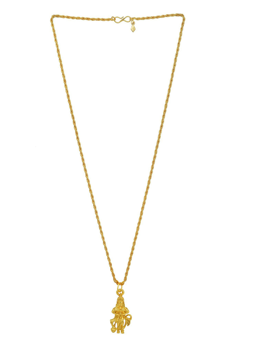 MEMOIR Gold Plated Hanuman Charm Pendant With Chain