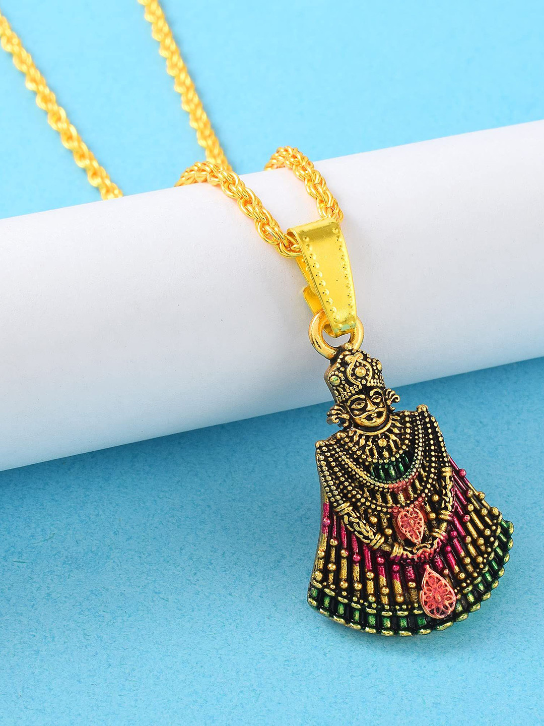 MEMOIR Gold-Plated Hanuman Ji Pendant With Chain