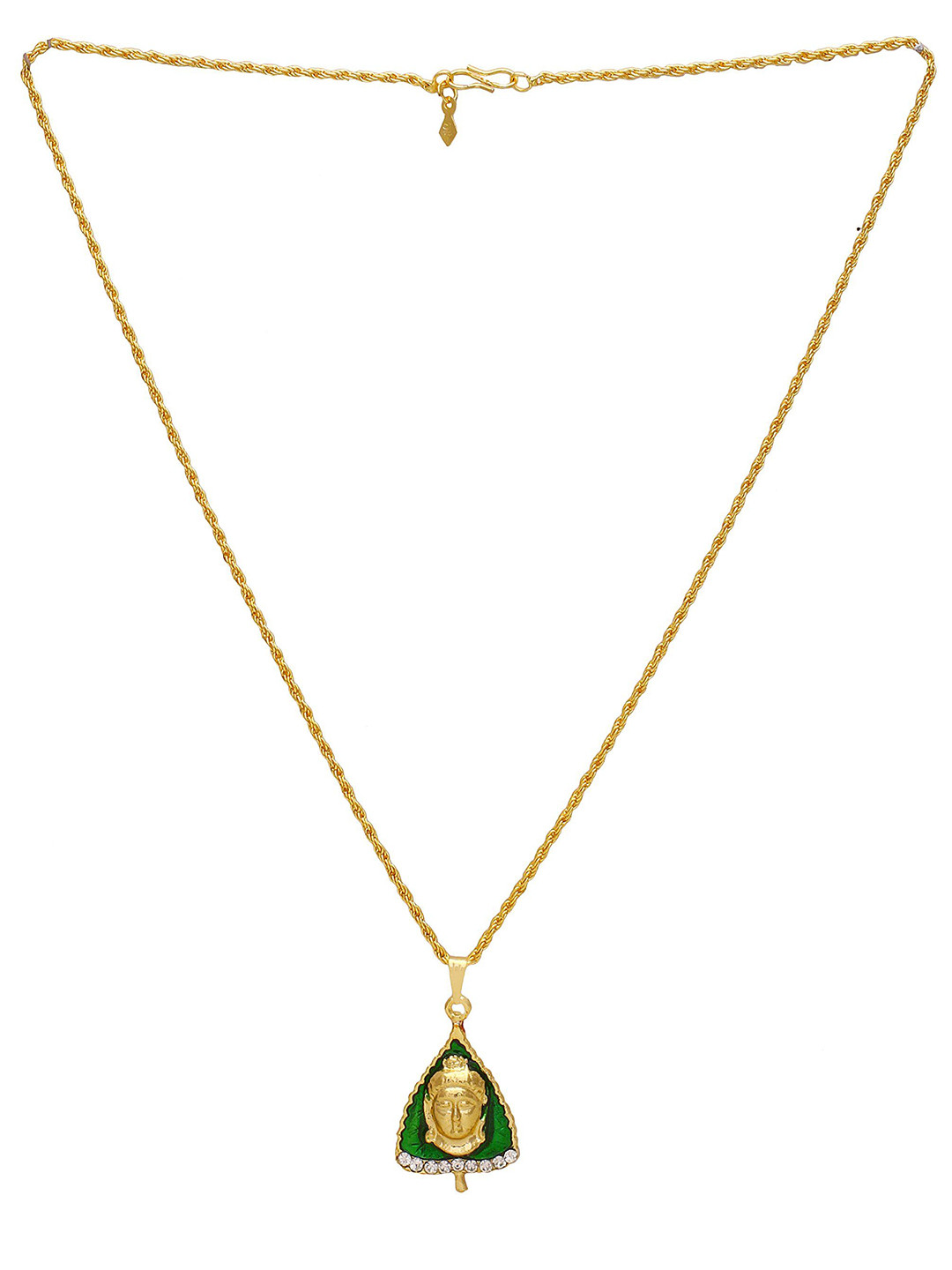 MEMOIR Gold-Plated AD Studded Religious Pendant