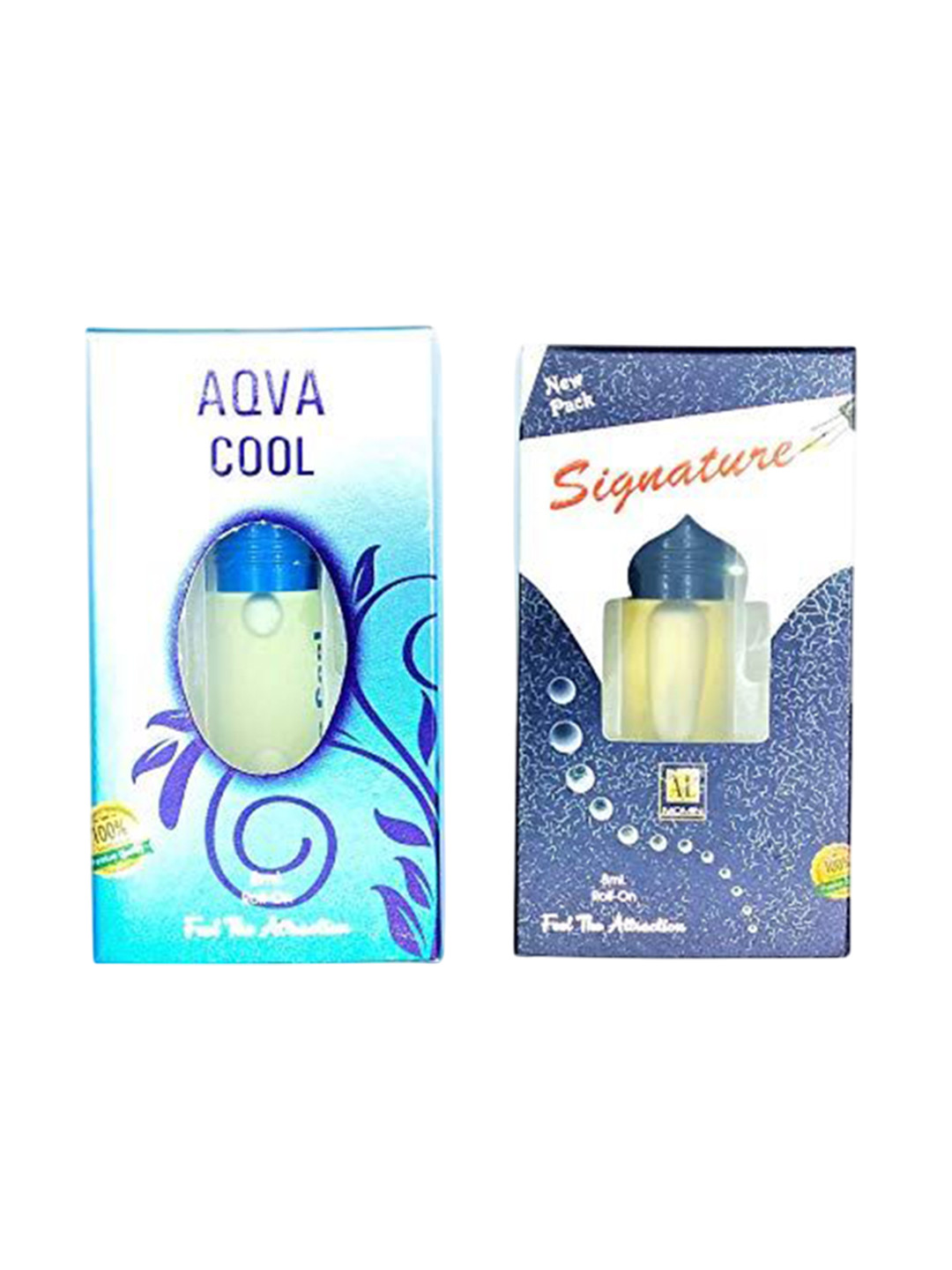 RAVIOUR LIFESTYLE Set Of 2 Signature & Aqua Cool Non Alcoholic Roll On Attar - 8 ml Each