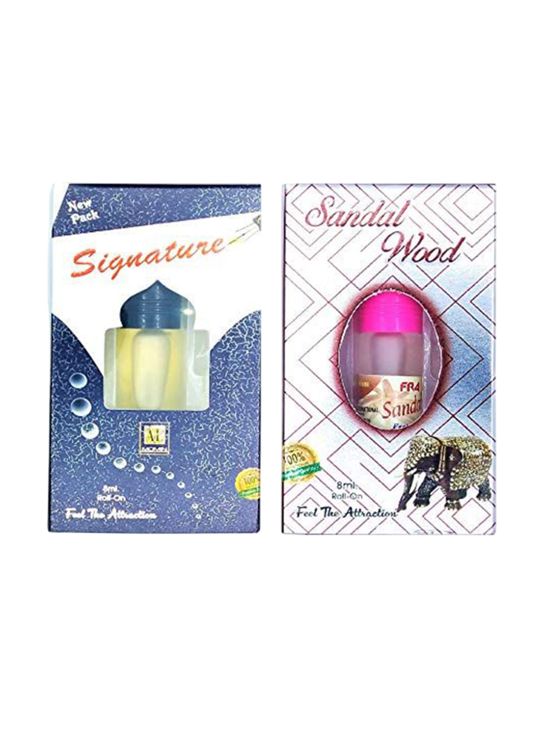 RAVIOUR LIFESTYLE Set Of 2 Sandal Wood & Signature  Roll On Attar - 8 ml Each