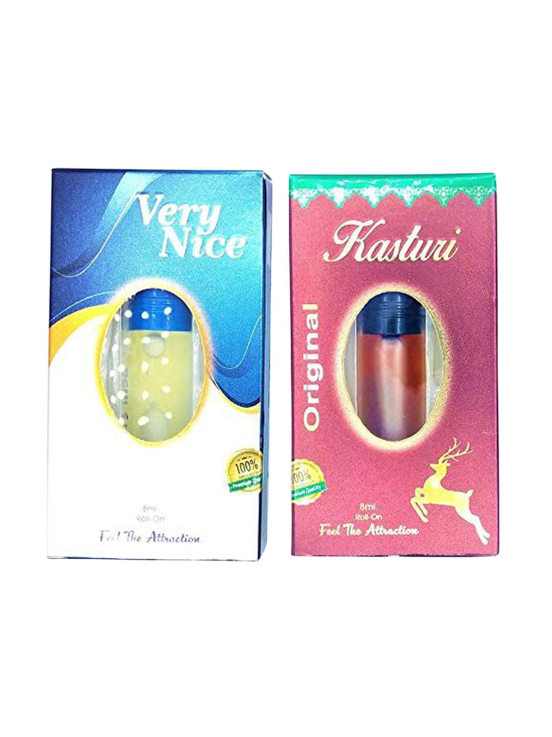 RAVIOUR LIFESTYLE Set Of 2 Very Nice & Original Kasturi Alcohol Free Attar- 8 ml Each