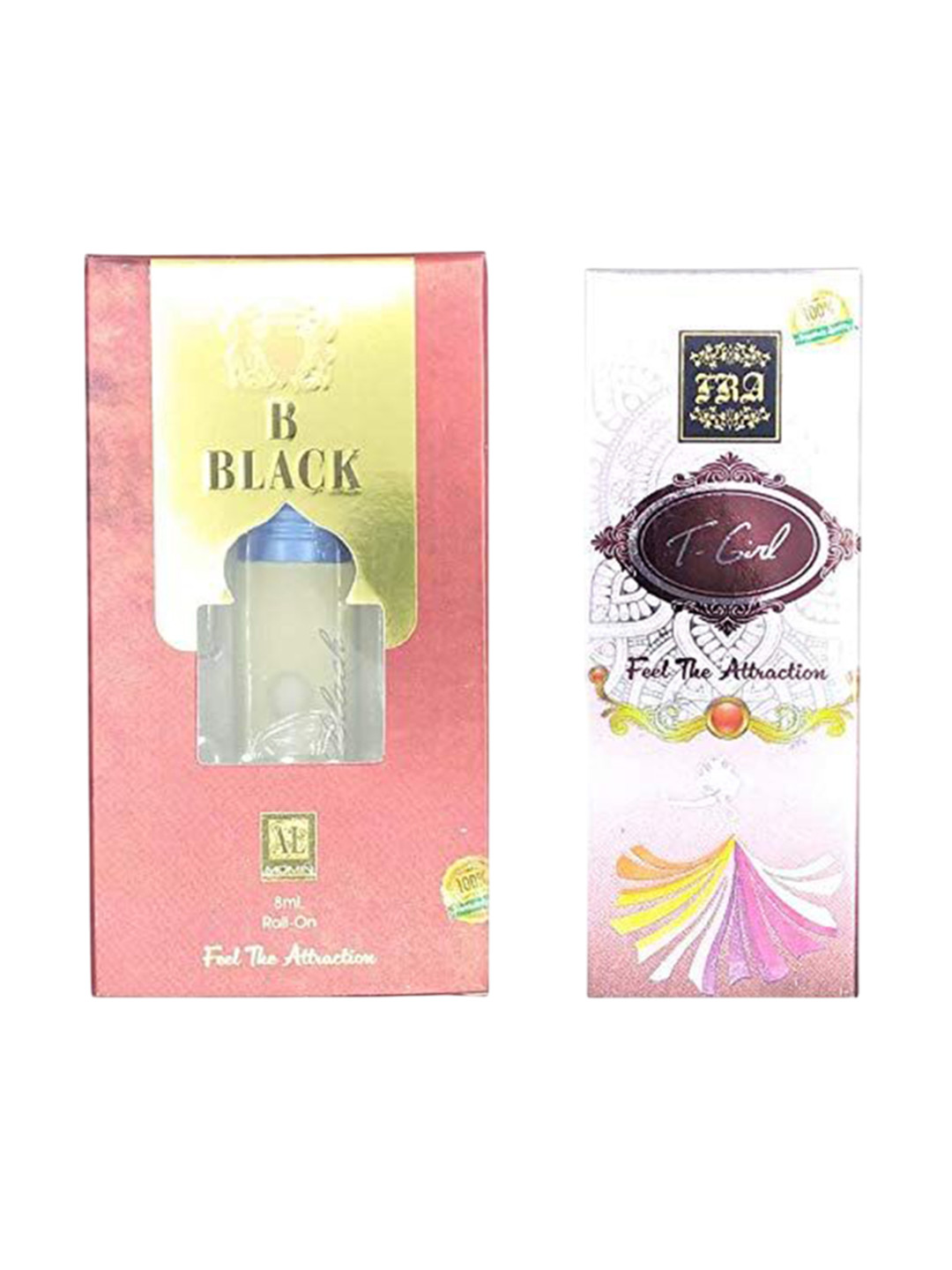 RAVIOUR LIFESTYLE Set Of 2 T Girl & B Black Roll On Attar - 8 ml Each