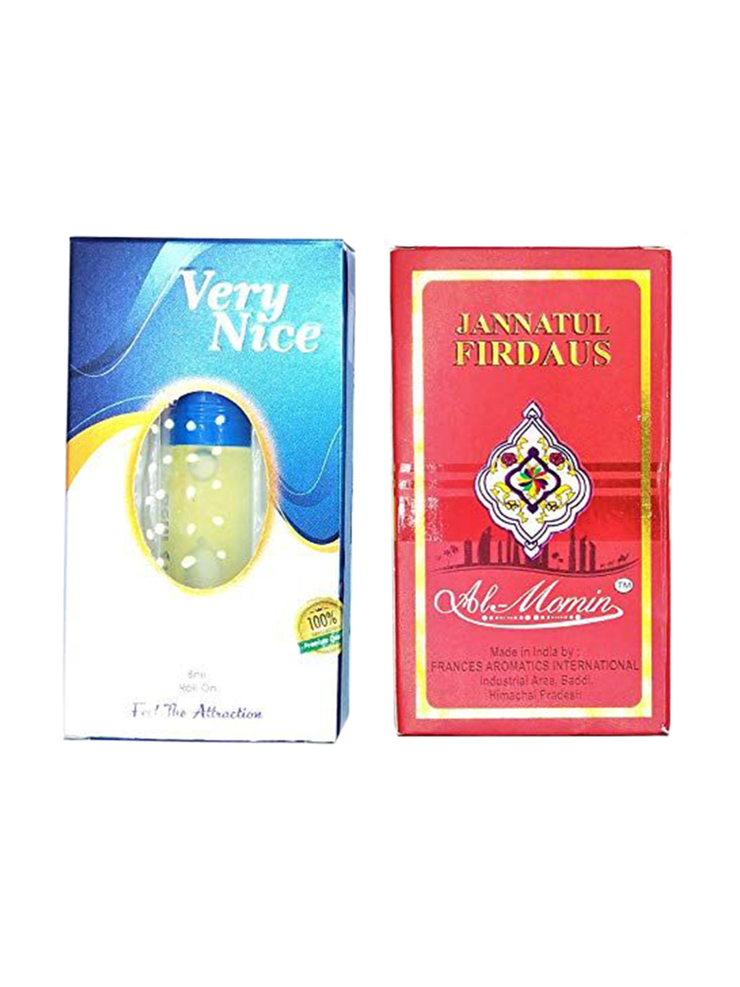 RAVIOUR LIFESTYLE Set Of 2 Very Nice & Jannat Ul Firdous Alcohol Free Attar - 8 ml Each