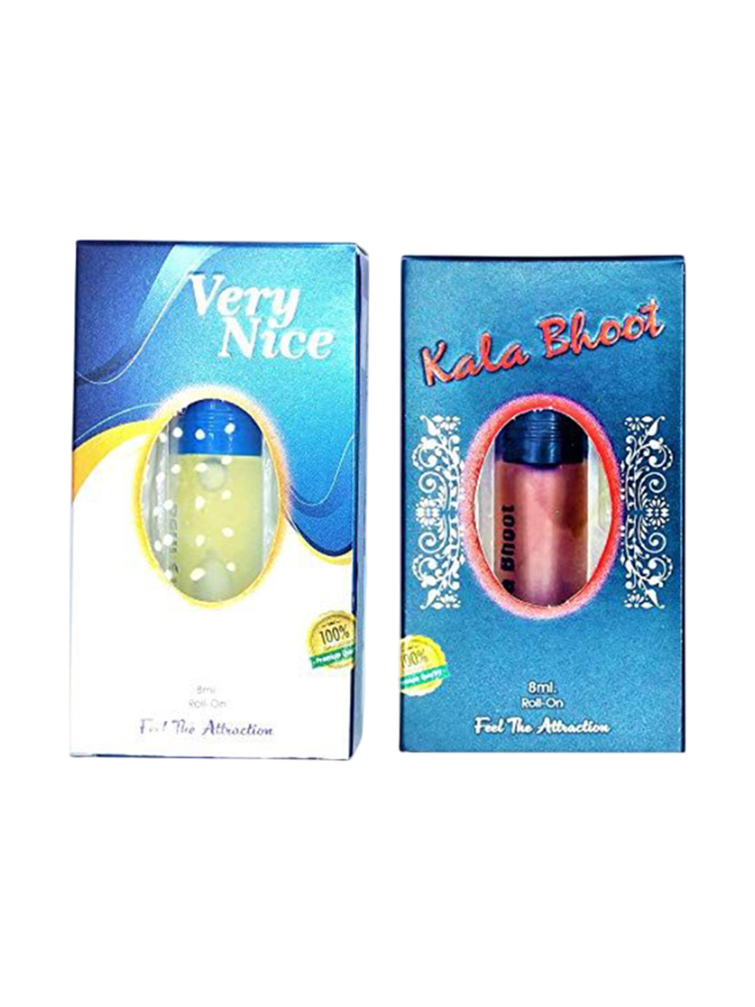 RAVIOUR LIFESTYLE Set Of 2 Very Nice & Kala Bhoot Alcohol Free Roll On Attar - 8 ml Each
