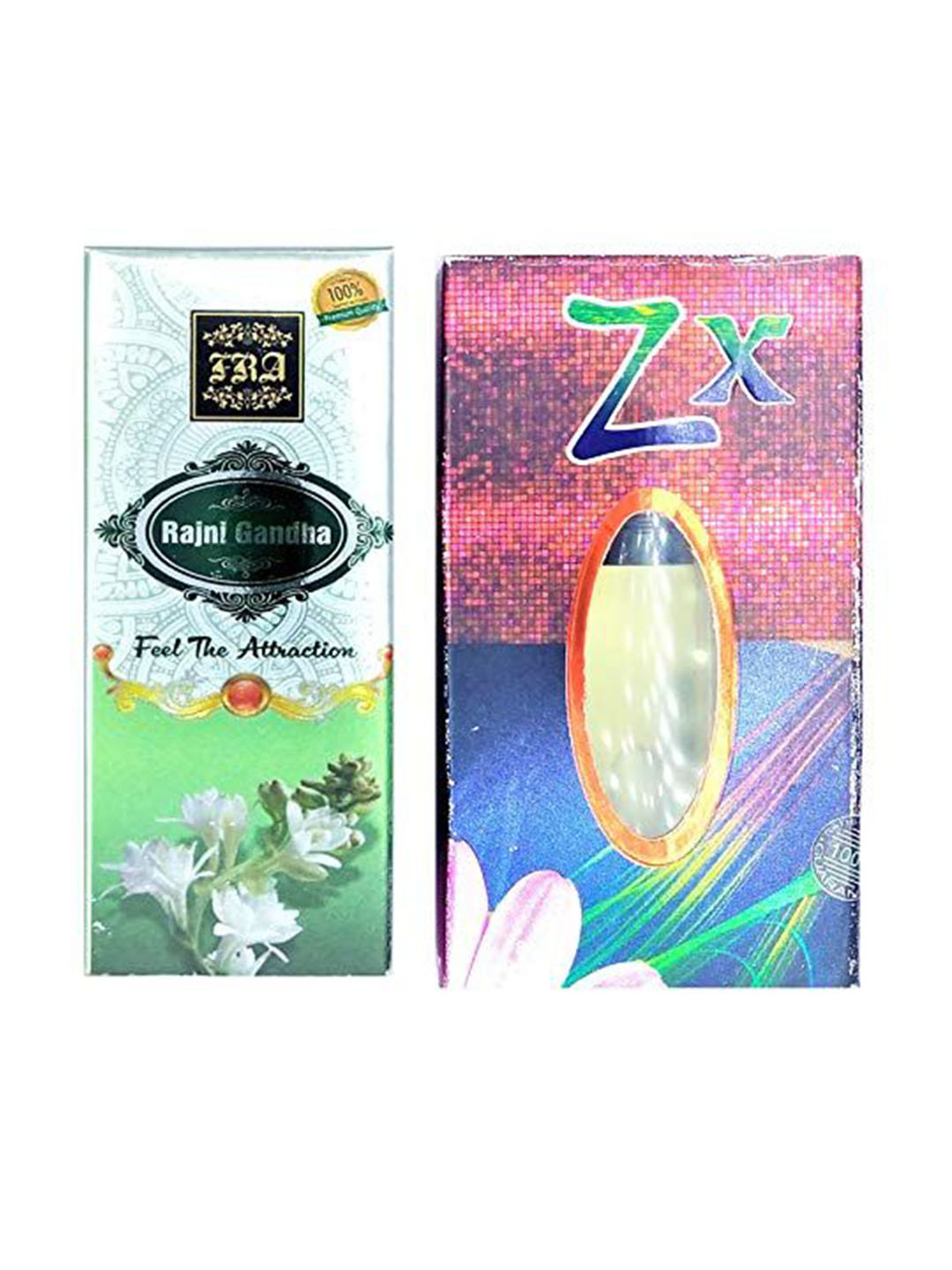 RAVIOUR LIFESTYLE Set Of 2  ZX & Rajni Gandha Alcohol Free Roll On Attar - 8 ml Each