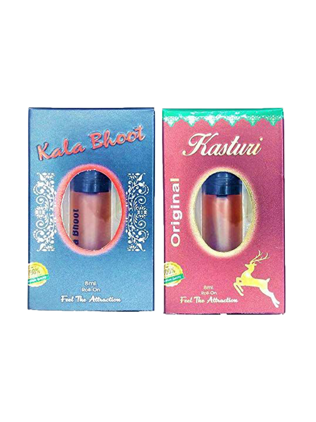 RAVIOUR LIFESTYLE Set Of 2 Kastoori & Kala Bhoot Alcohol Free Roll On Attar - 8 ml Each