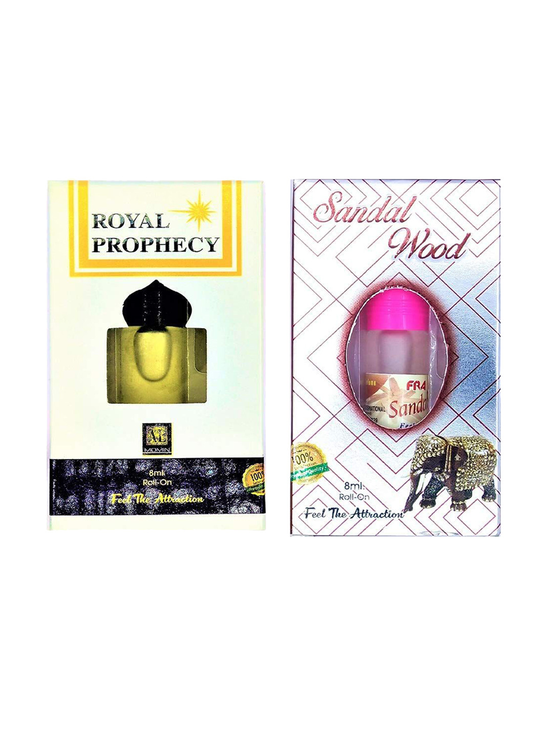 RAVIOUR LIFESTYLE Set Of 2 Royal Prophecy & Sandal Wood Roll On Attar - 8 ml Each