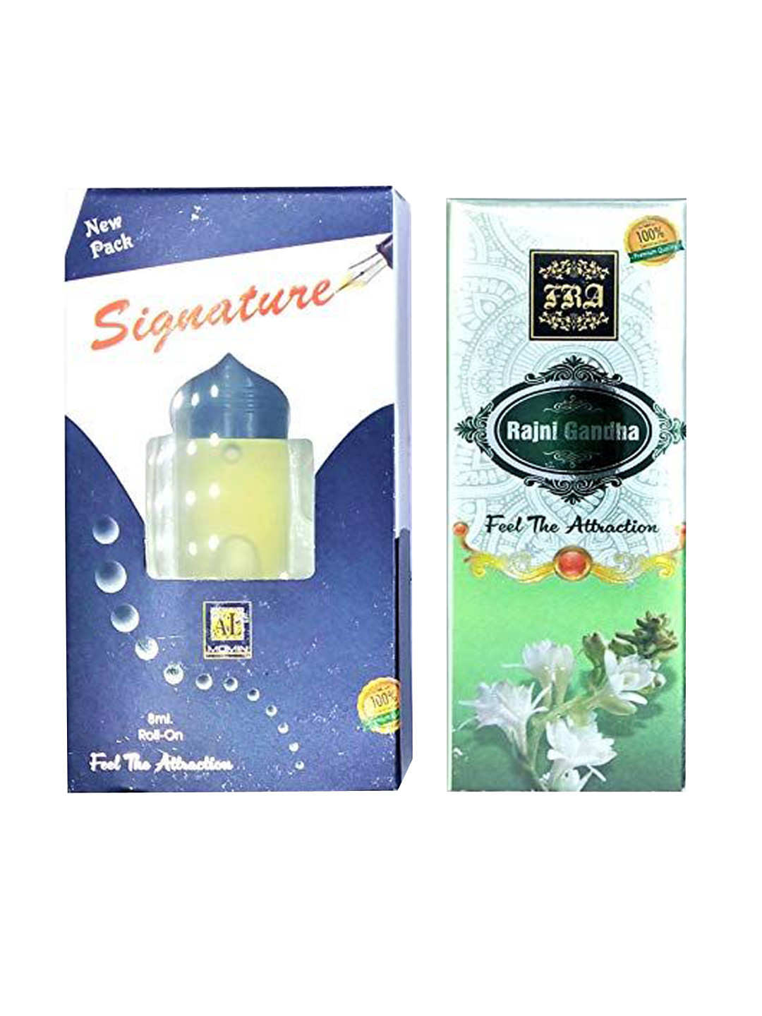 RAVIOUR LIFESTYLE Set Of 2 Signature & Rajni Gandha Roll On Attar - 8 ml Each