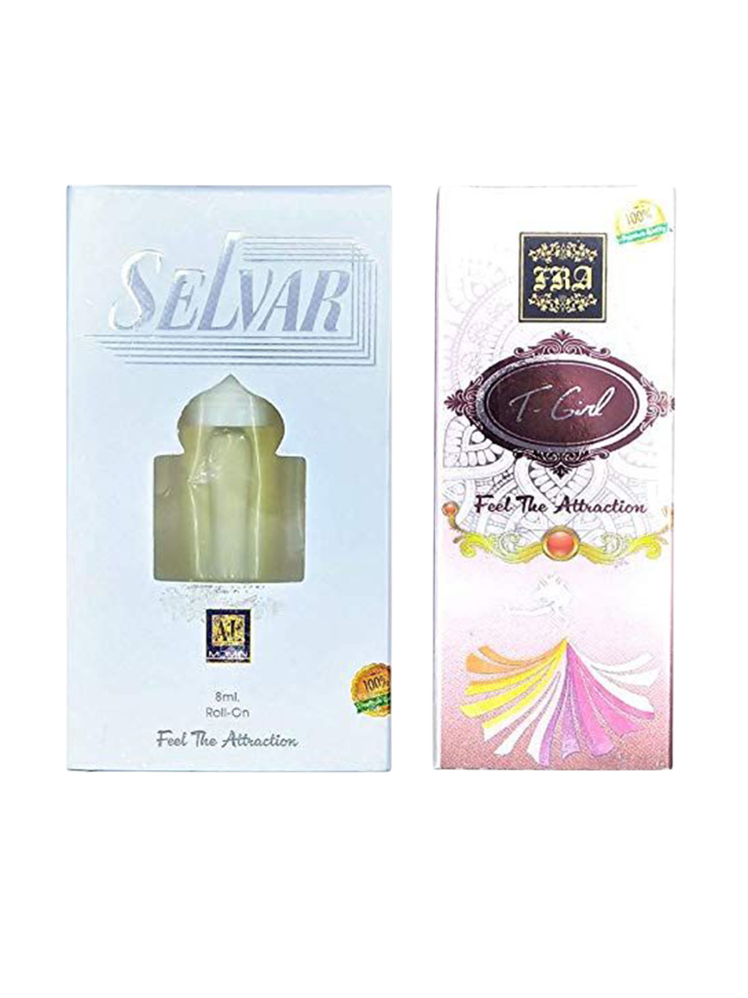 RAVIOUR LIFESTYLE Set Of 2 Selvar & T Girl  Alcohol Free Roll On Attar - 8 ml Each