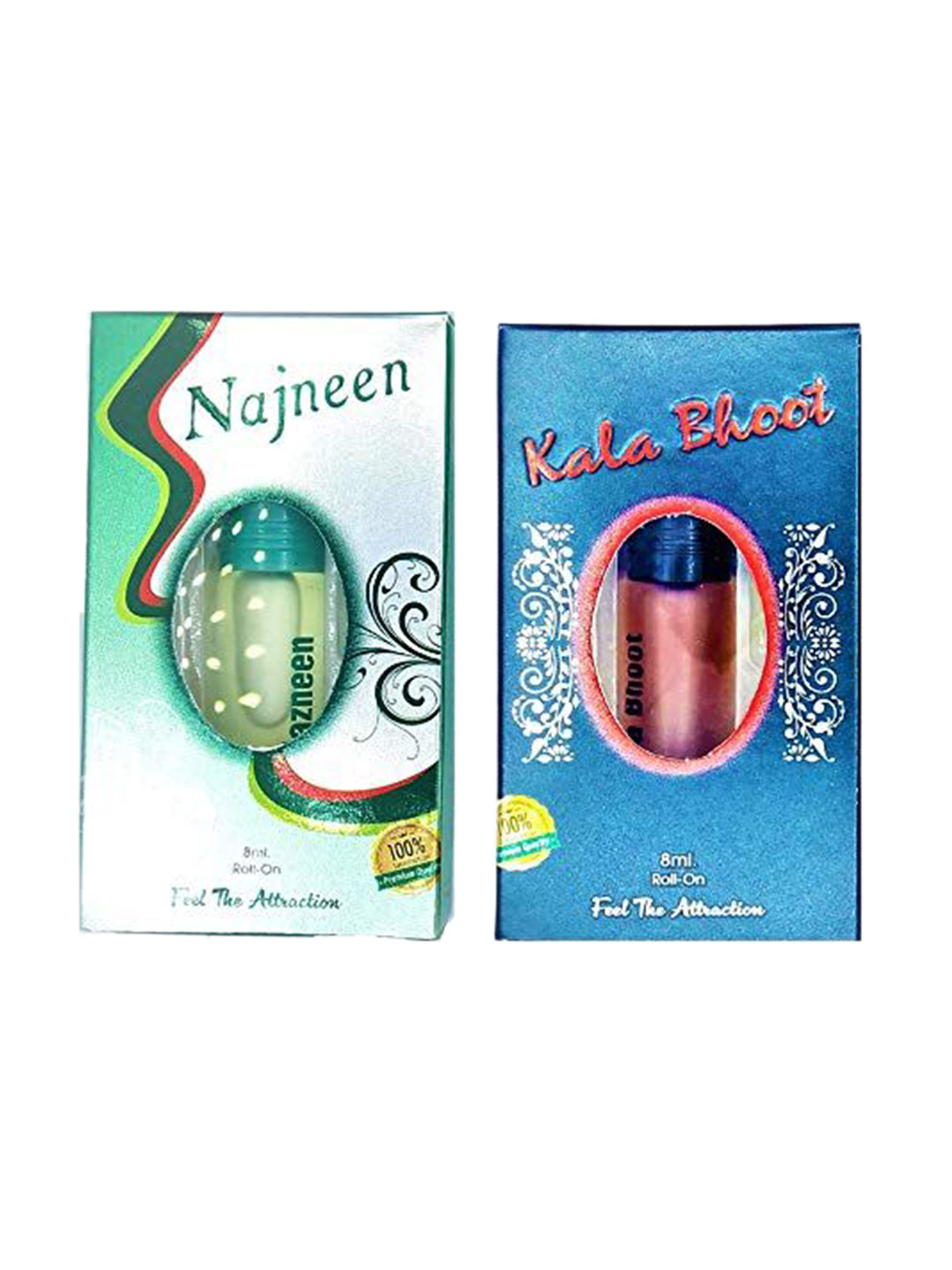 RAVIOUR LIFESTYLE Set Of 2 Najneen & Kala Bhoot Non Alcoholic Roll On Attar - 8 ml Each
