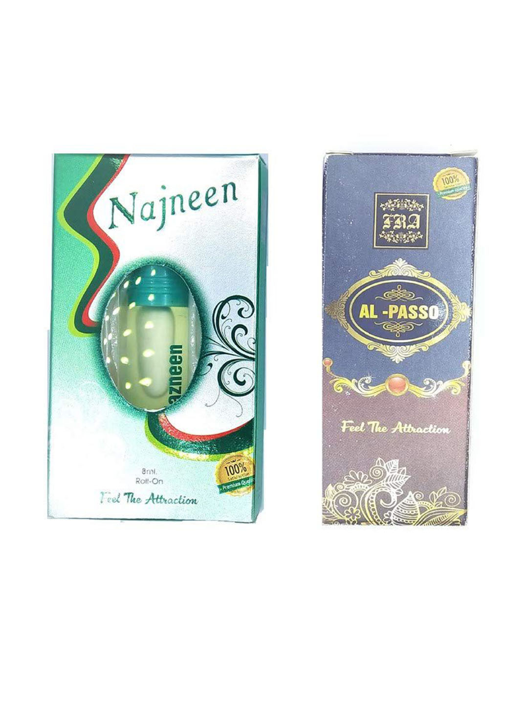 RAVIOUR LIFESTYLE Set Of 2 Nazneen & Al Passo Alcohol Free Roll On Attar - 8 ml Each
