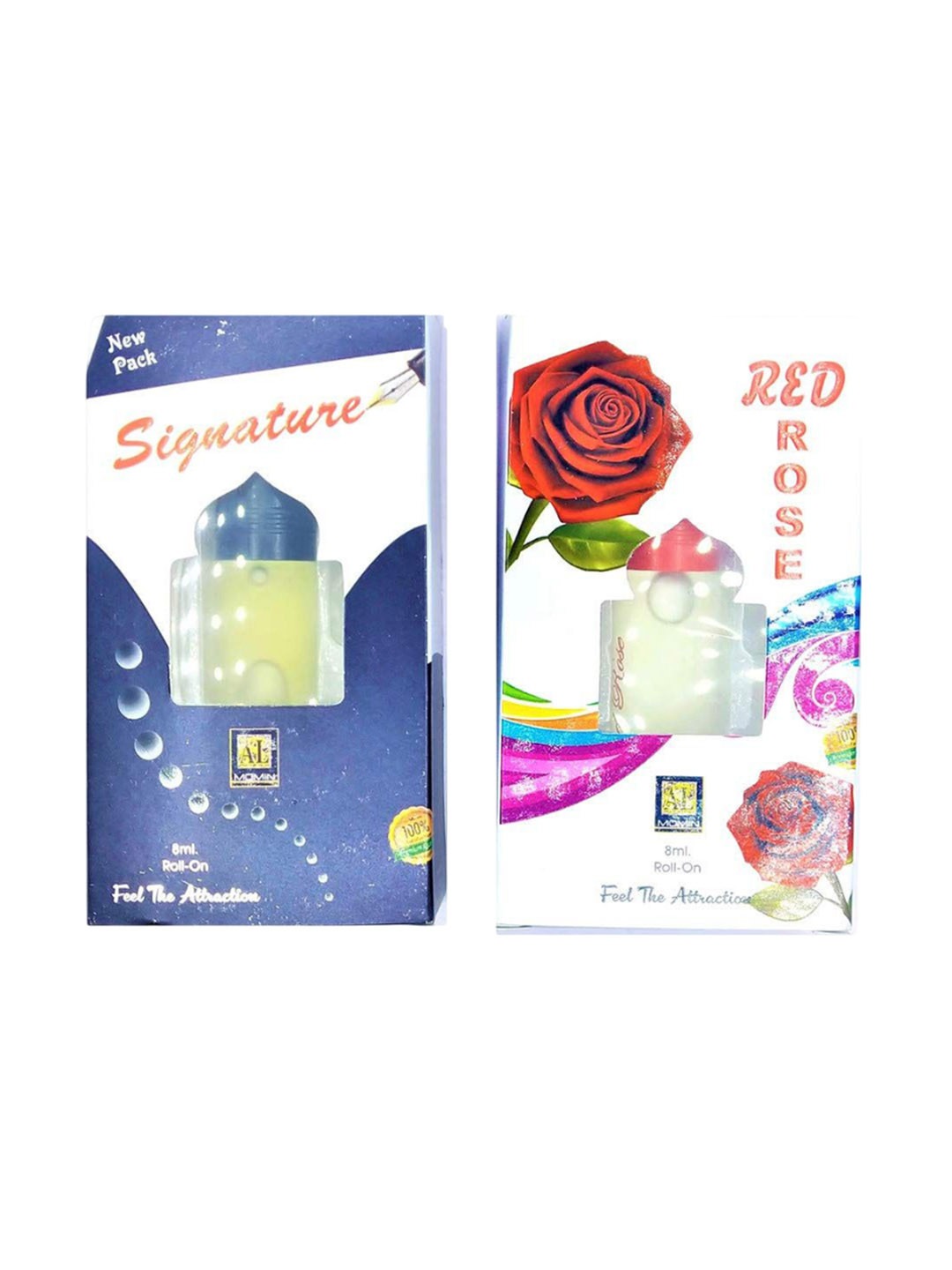 RAVIOUR LIFESTYLE Set Of 2 Signature & Red Rose Non Alcoholic Roll On Attar - 8 ml Each