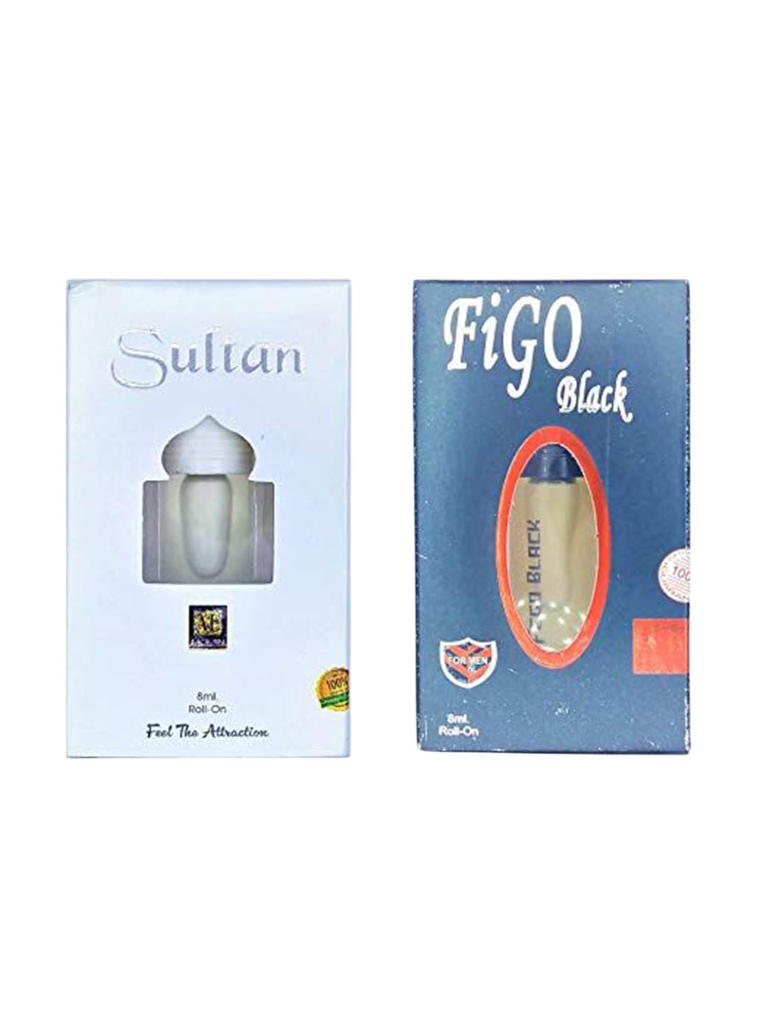 RAVIOUR LIFESTYLE Set Of 2 Sultan & Figo Black Roll On Attar - 8 ml Each