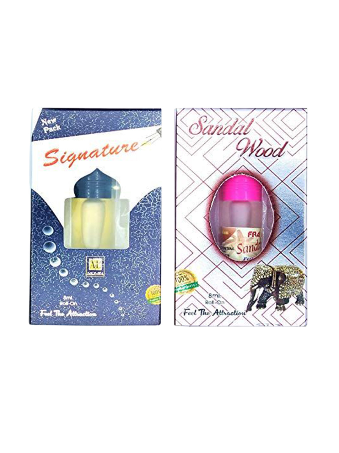 RAVIOUR LIFESTYLE Set Of 2 Signature & Sandal Wood Roll On Attar - 8 ml Each