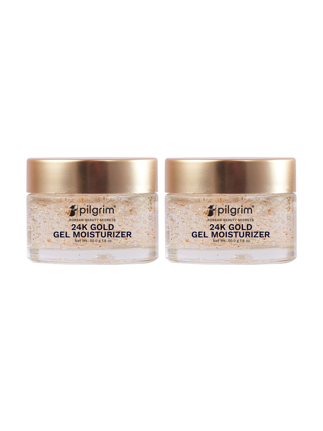 Pilgrim Set Of 2 24K Gold Lightweight Gel Face Moisturizers - 50g Each