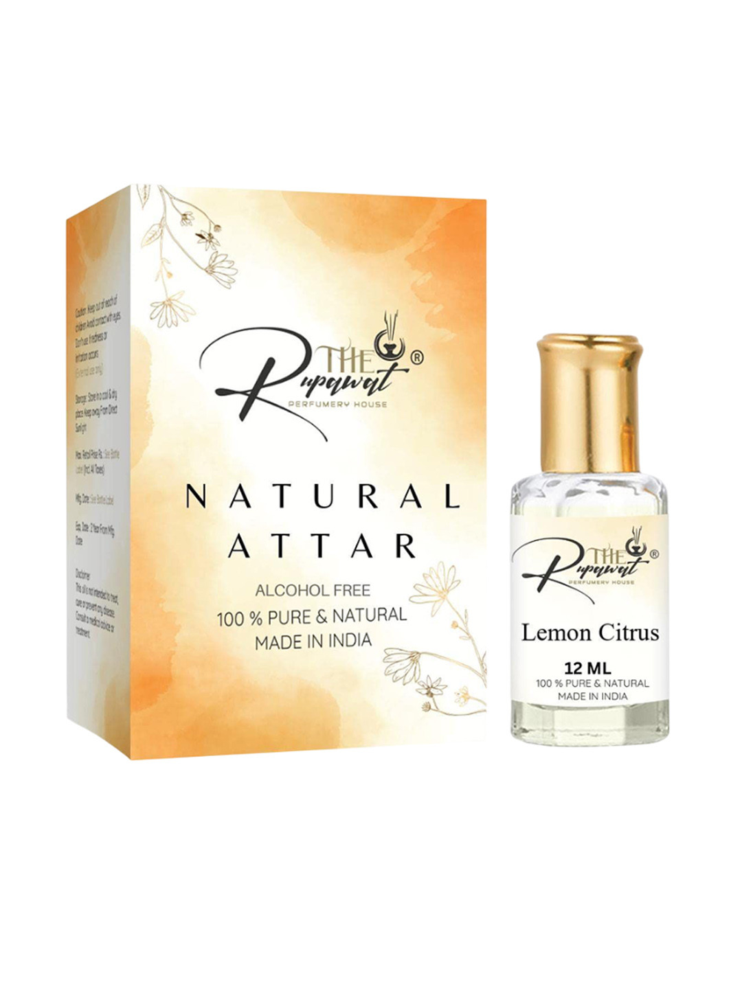 THE RUPAWAT Perfumery House Lemon Citrus Natural & Alcohol-Free Attar - 12 ml
