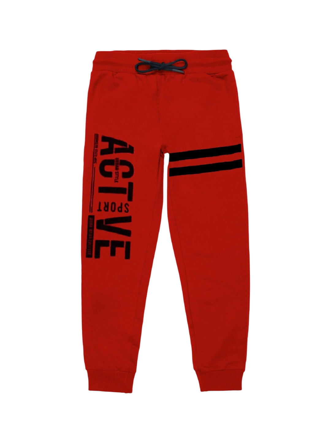 Kaff Boys Typography Printed Mid-Rise Outdoor Toddler Casual Joggers