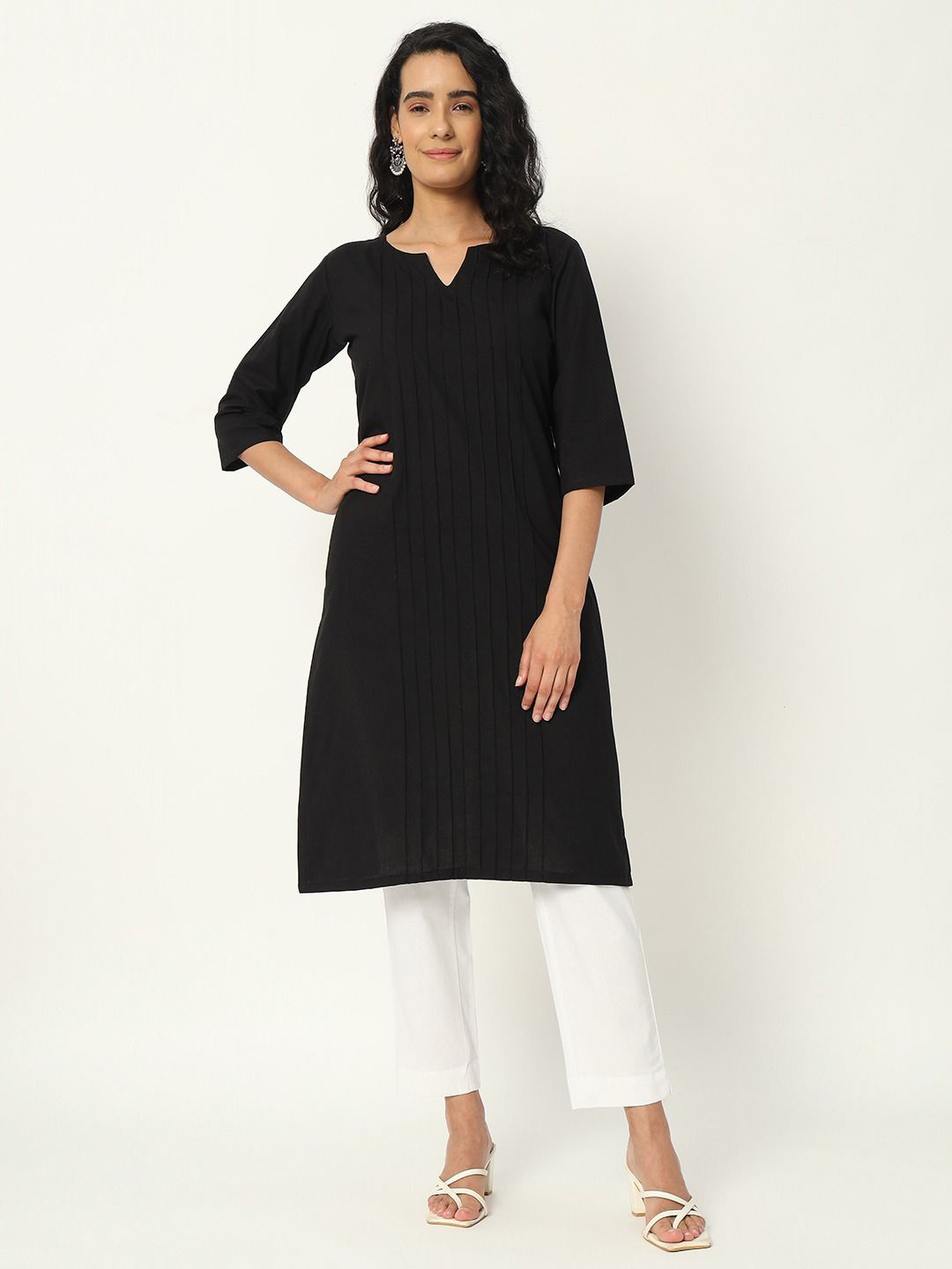 SKYTICK Women Pure Cotton Straight Kurta