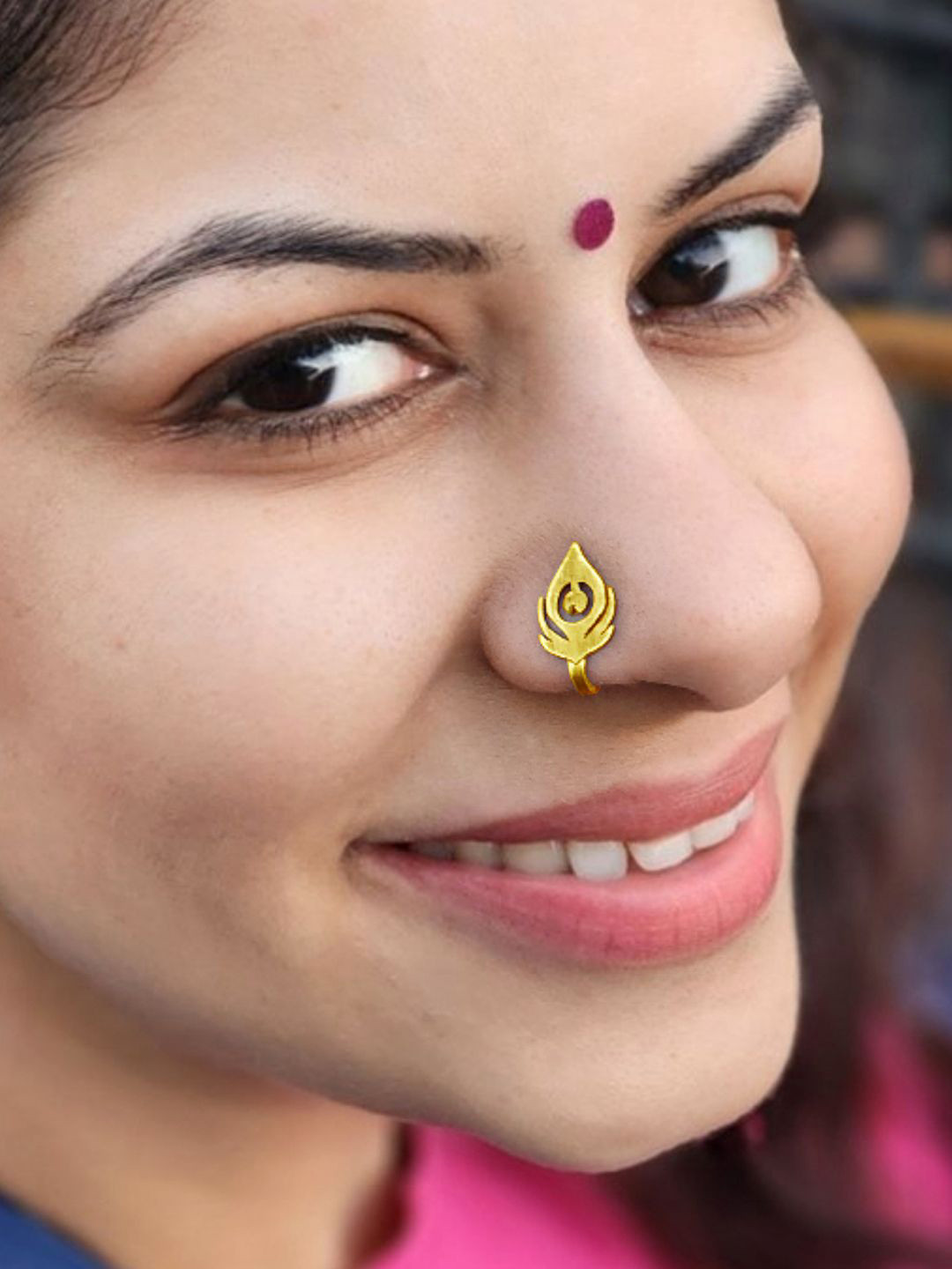 Sangria Feathered Grace Stud Nosepin