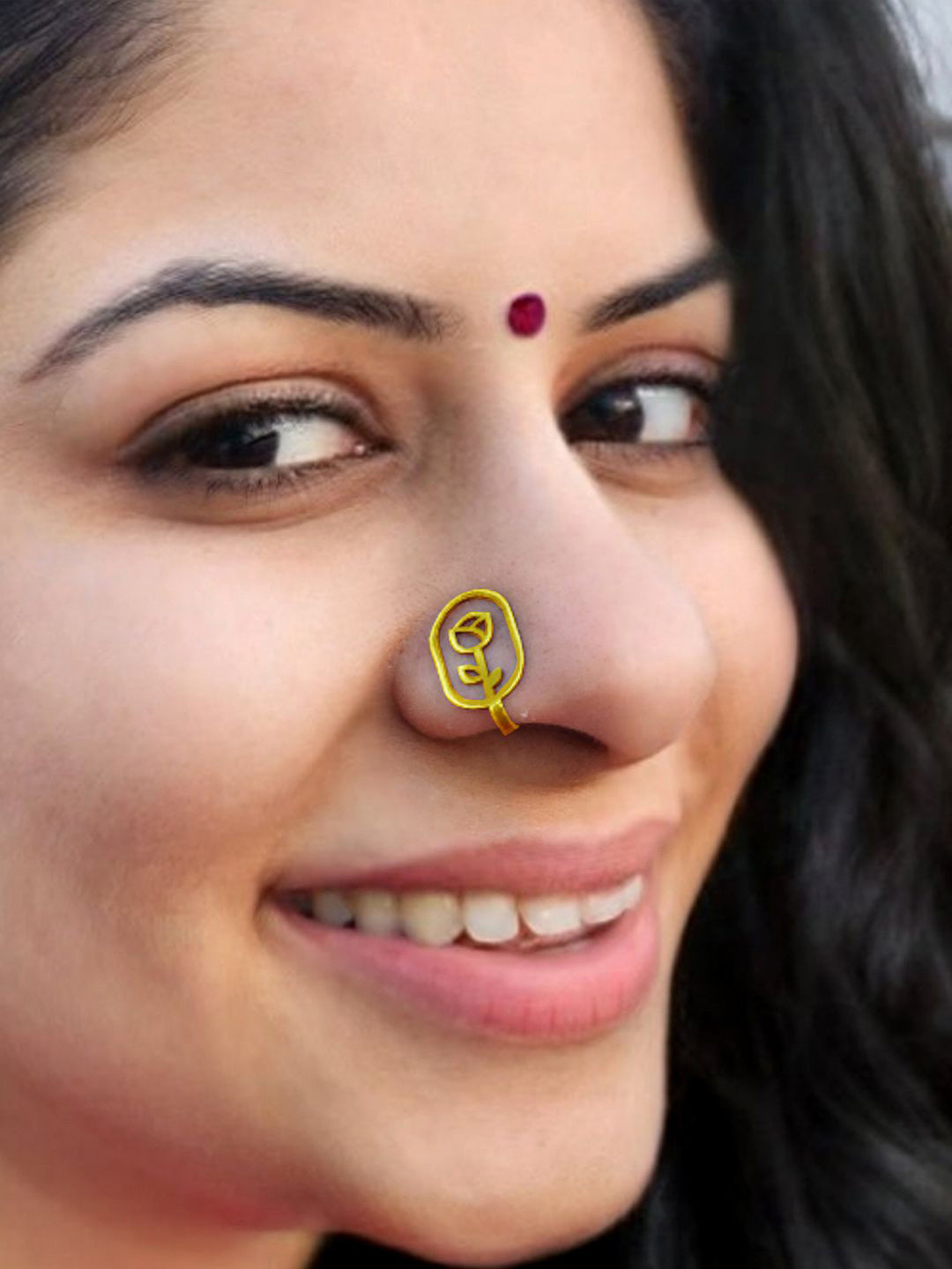 Sangria Eternal Rose Stud Nosepin