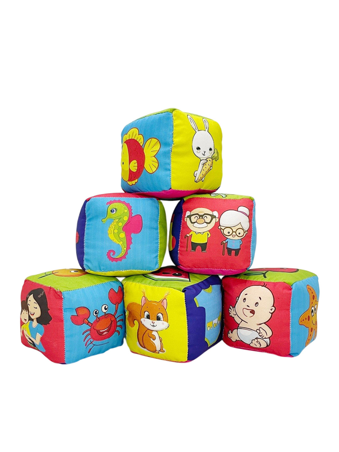 Kafron Plush Soft Toy Dice Cubes 6 Pieces