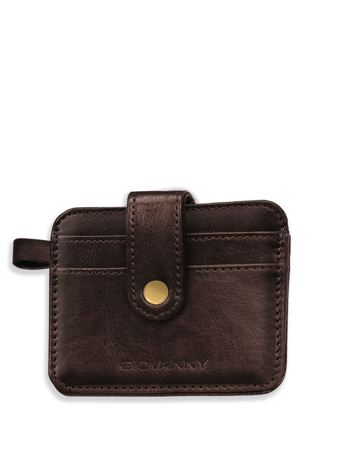 GIOVANNY Men Textured Leather Card Holder