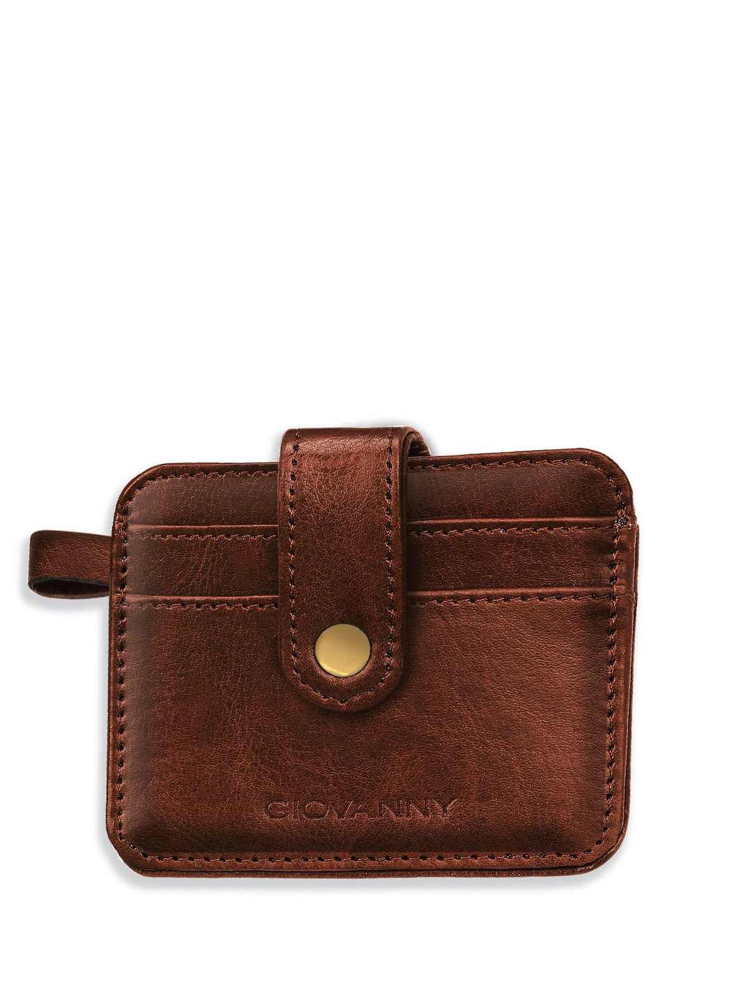 GIOVANNY Men Textured Leather Card Holder