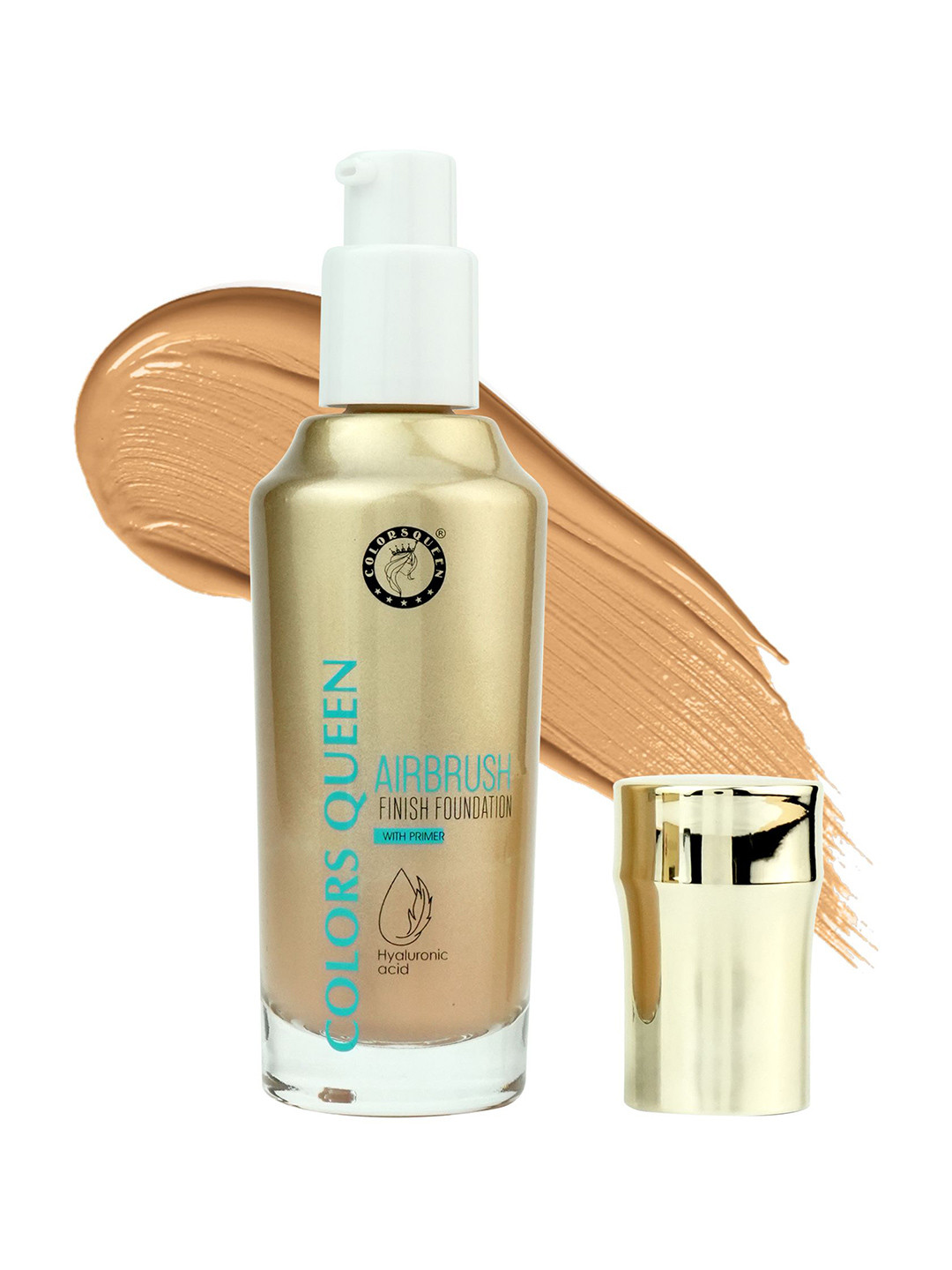 Colors Queen Air Brush Finish Foundation With Primer - 55 ml Natural Nude - 04