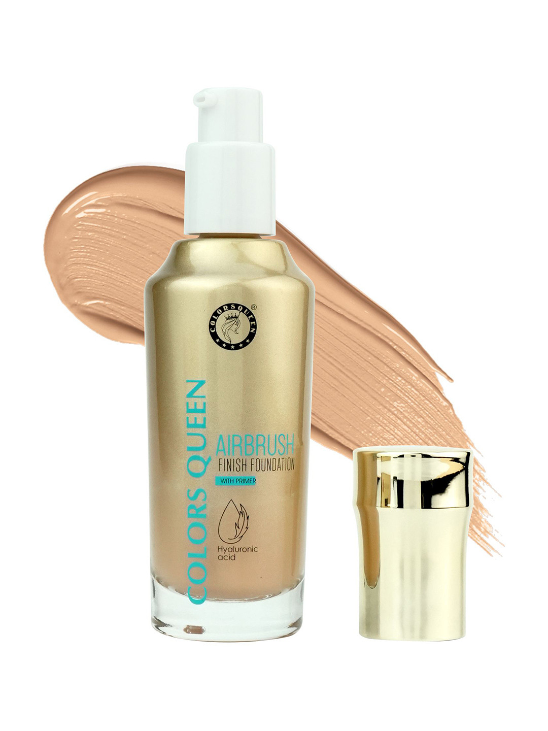 Colors Queen Air Brush Finish Foundation With Primer & Hyaluronic Acid- 55ml Rose Blush 02