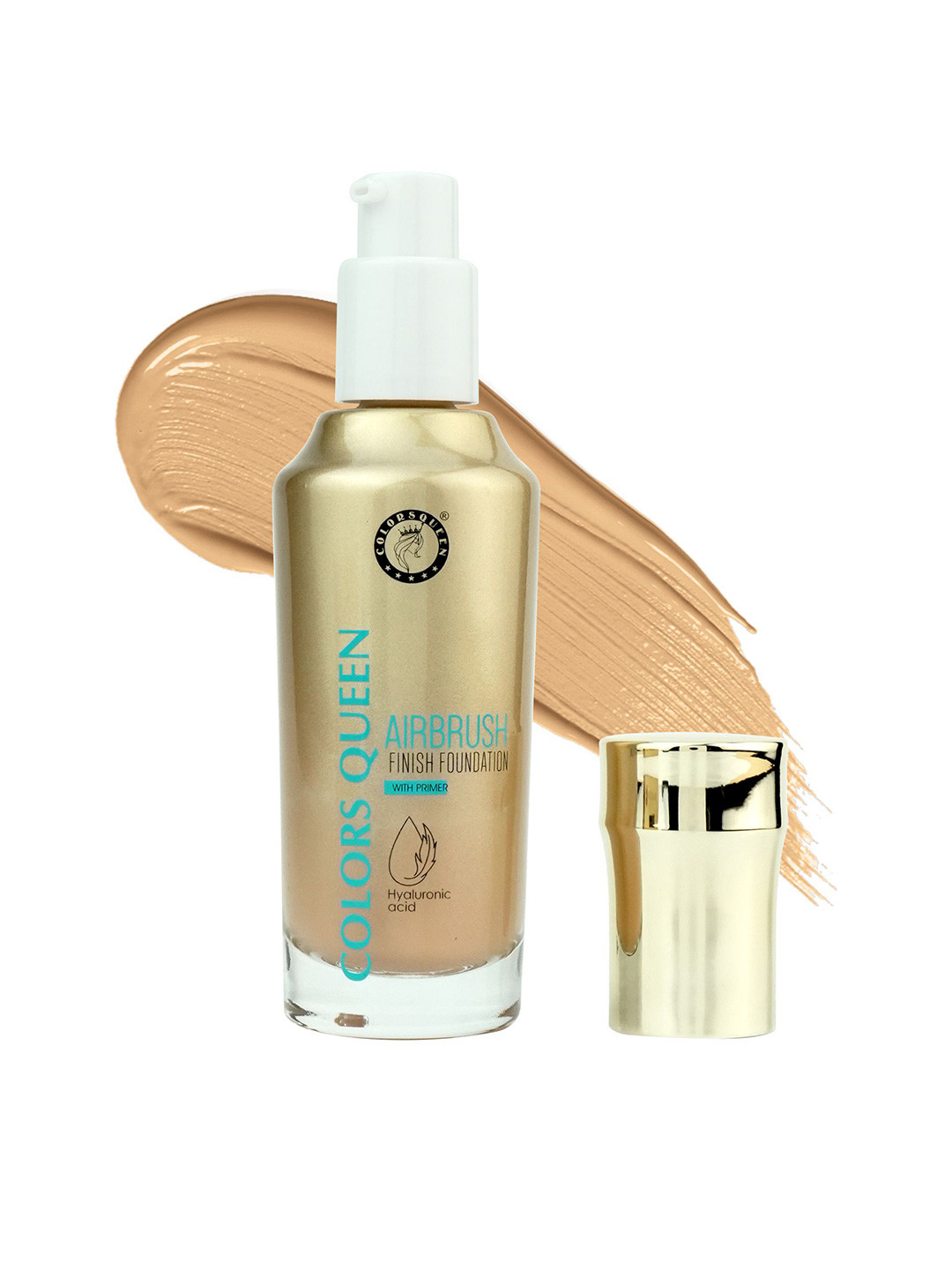 Colors Queen Air Brush Finish Foundation With Primer - 55 ml - Natural Beige - 03