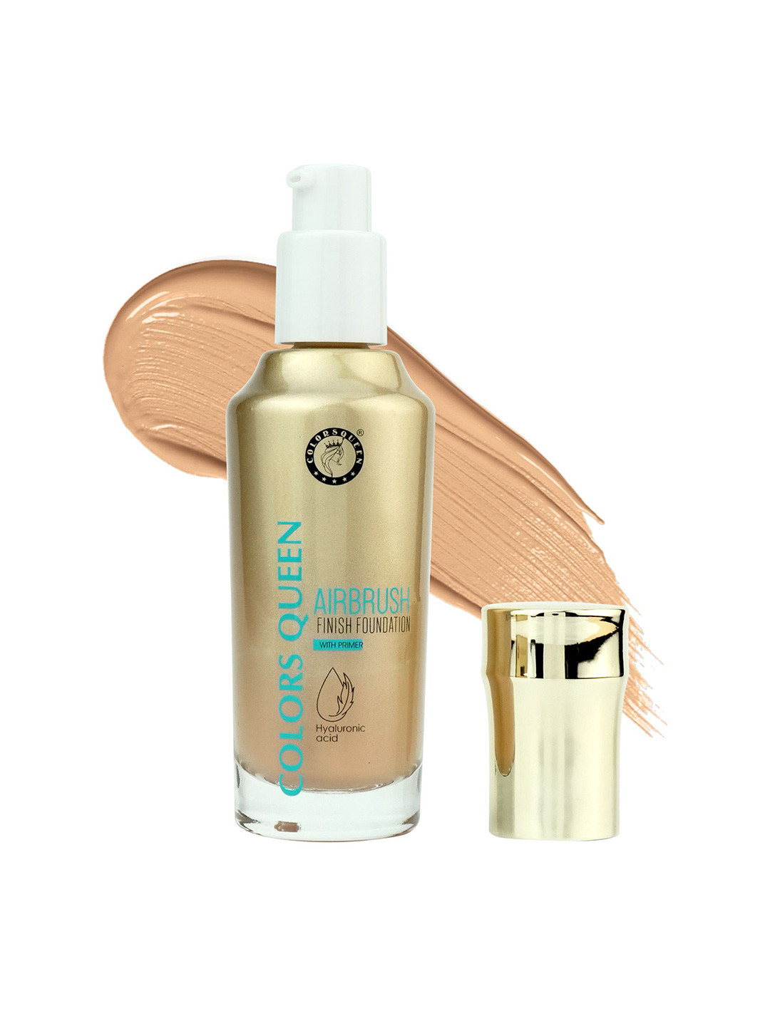 Colors Queen Air Brush Finish Foundation With Primer - 55 ml - White Ivory - 01