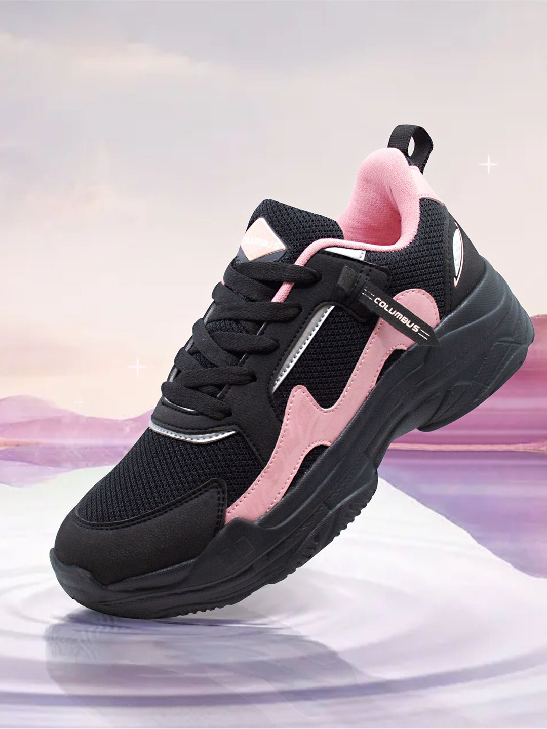 Columbus Women Colourblocked Round Toe Sneakers