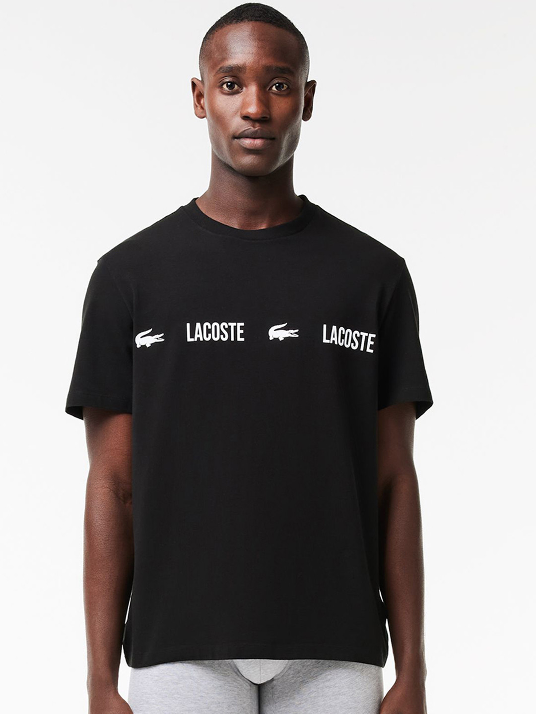 Lacoste Men Printed Round Neck Lounge T-shirt