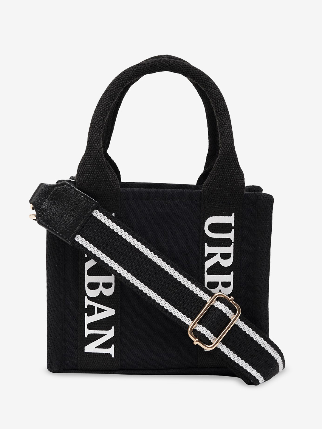 Rizir Women Typography Printed Crossbody Cotton Handheld Bag