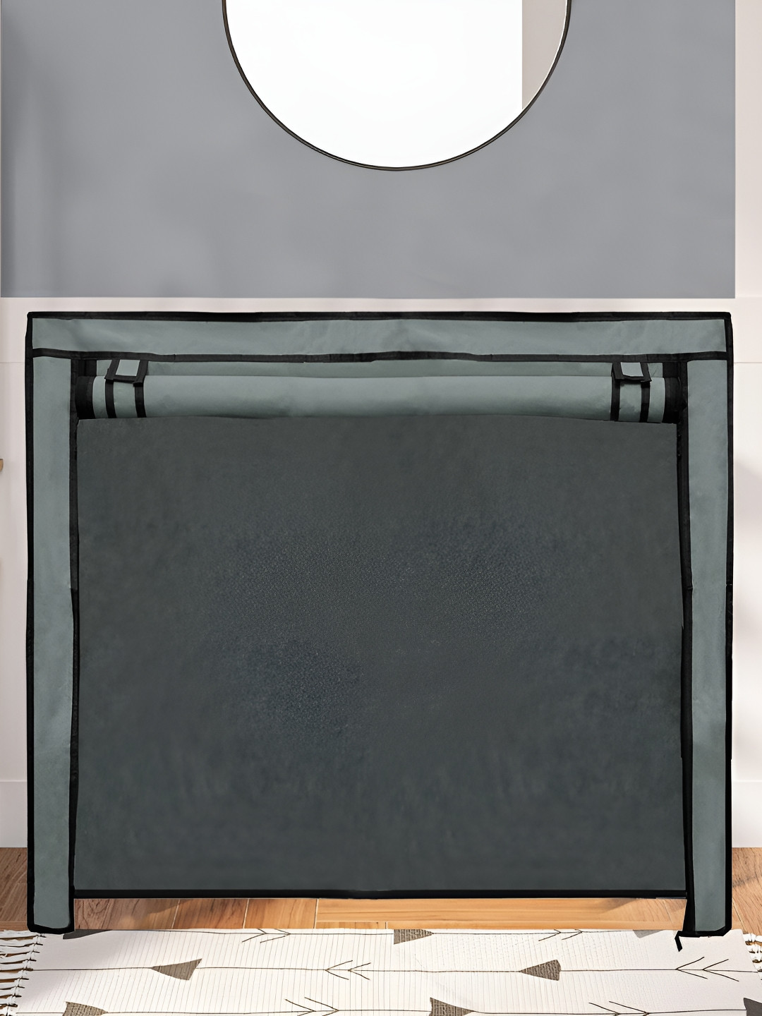 Urban Choice Grey & Black Water Resistant 120 GSM Zipper 12 Layer Shoe Rack Cover