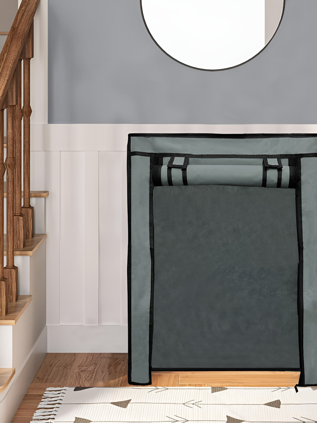 Urban Choice Grey & Black Water Resistant 120 GSM Zipper 5 Layer Shoe Rack Cover