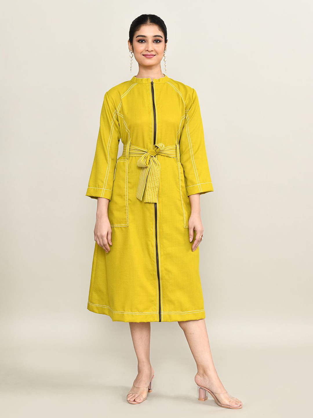 The Maple A-Line Cotton Midi Dress