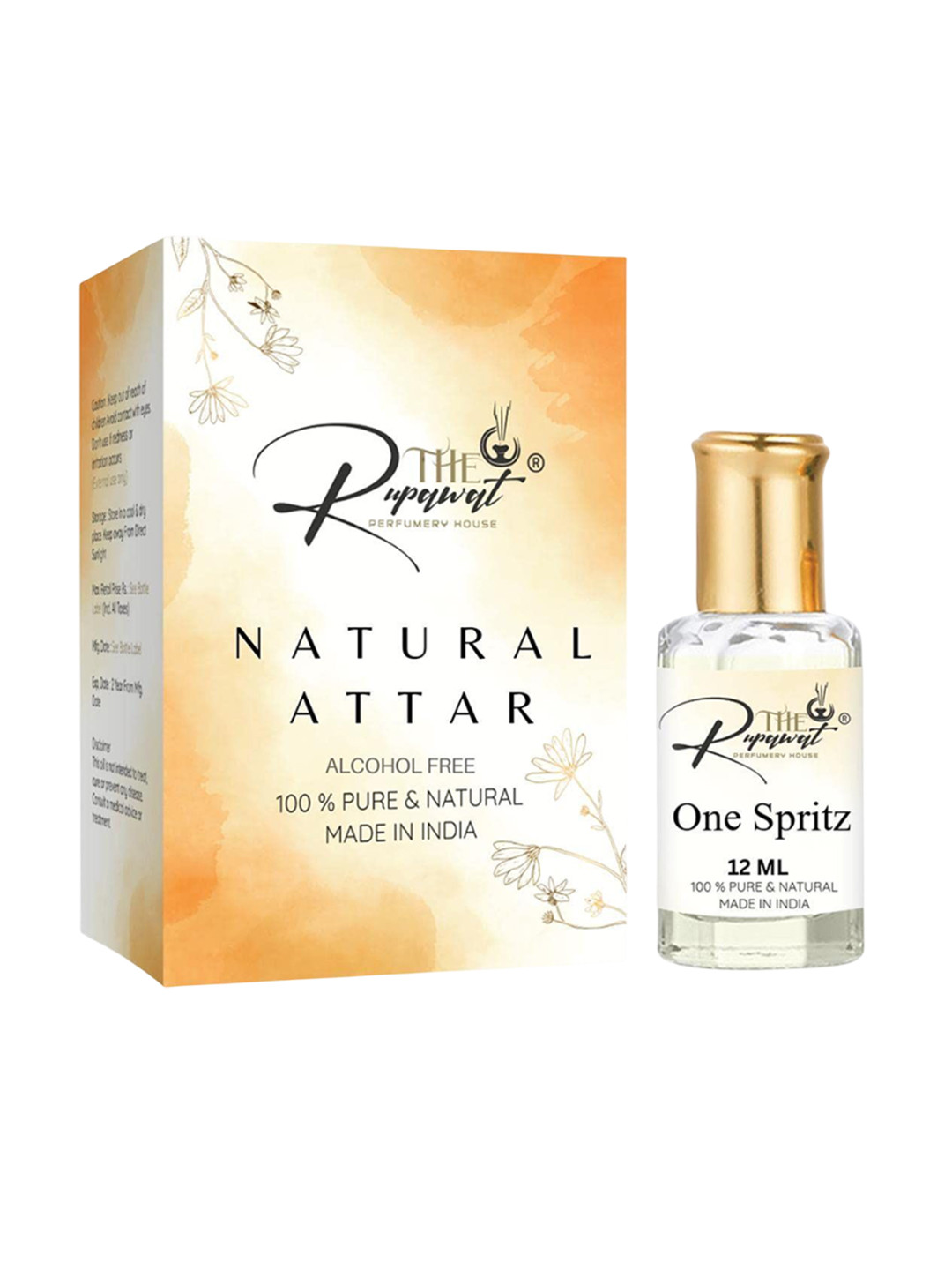 THE RUPAWAT Perfumery House One Spritz 100% Pure & Natural & Alcohol Free Attar - 12 ml