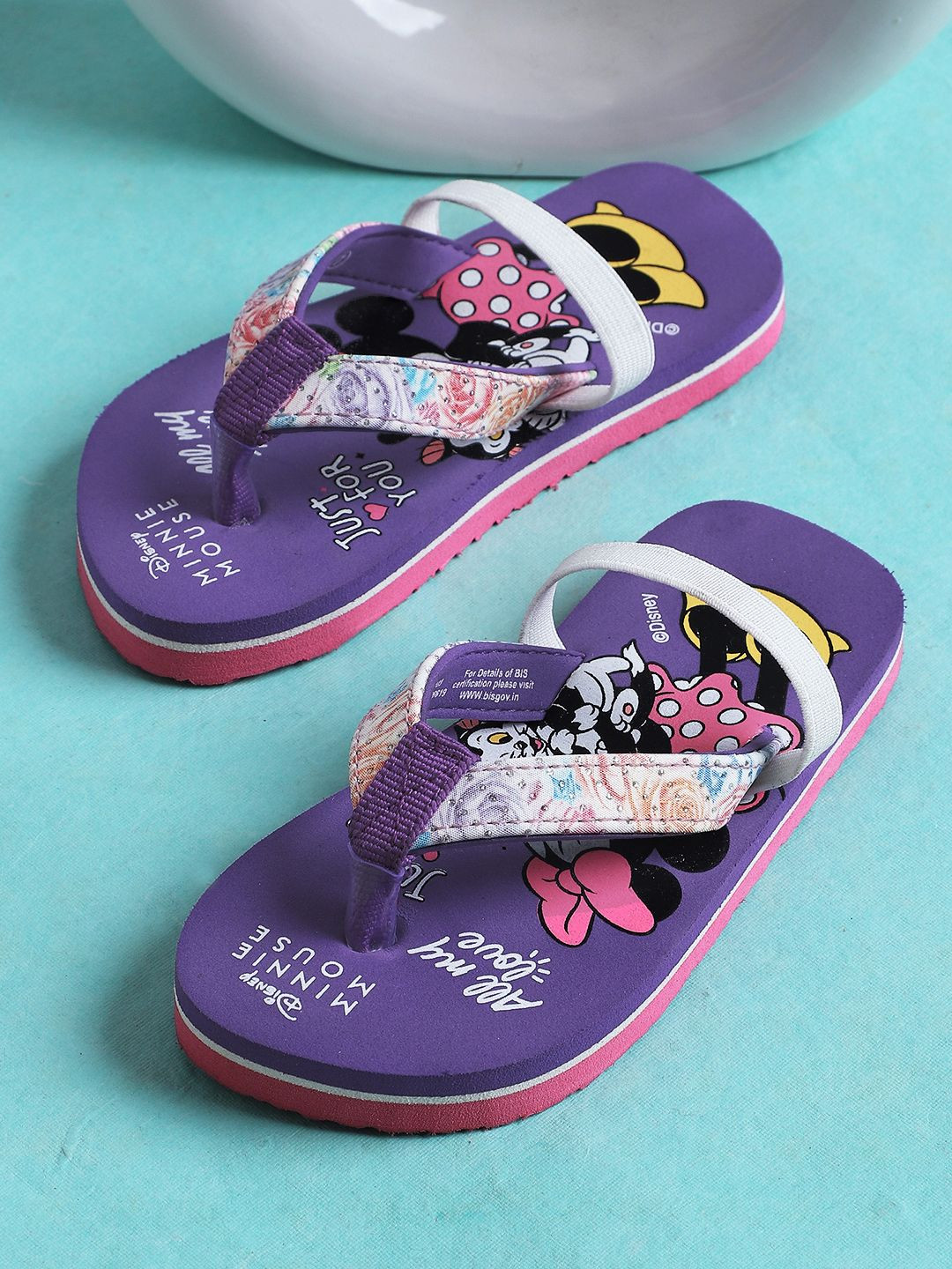 Kids Ville Girls Minnie Printed Thongs Flip Flops