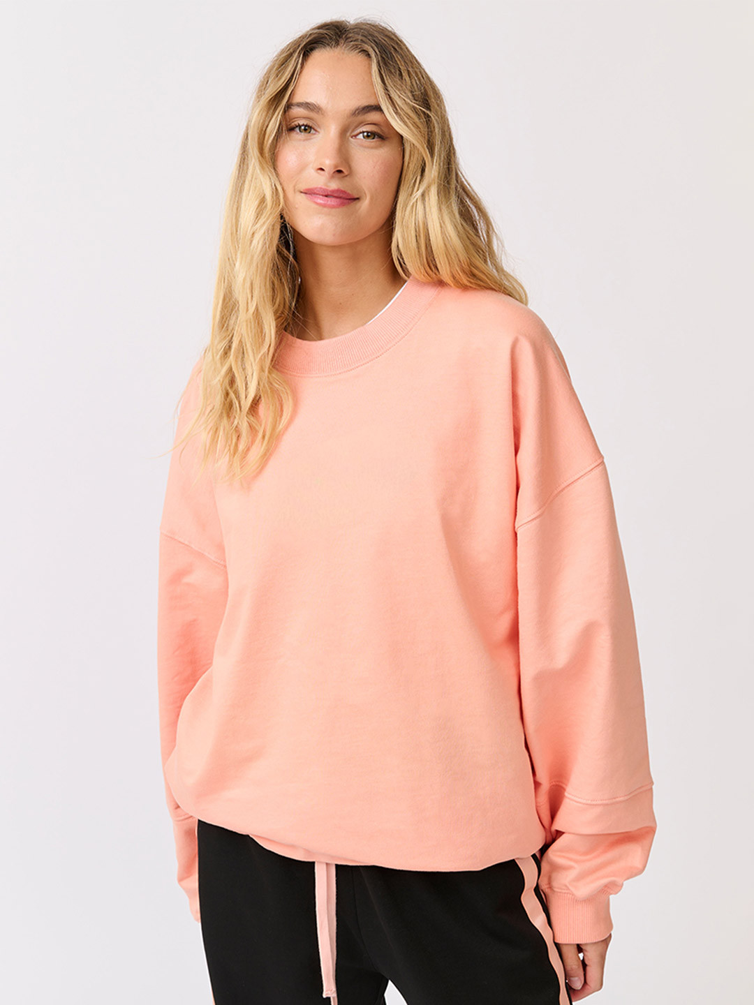 RAYACLOSET Women Round Neck Long Sleeves Sweatshirt