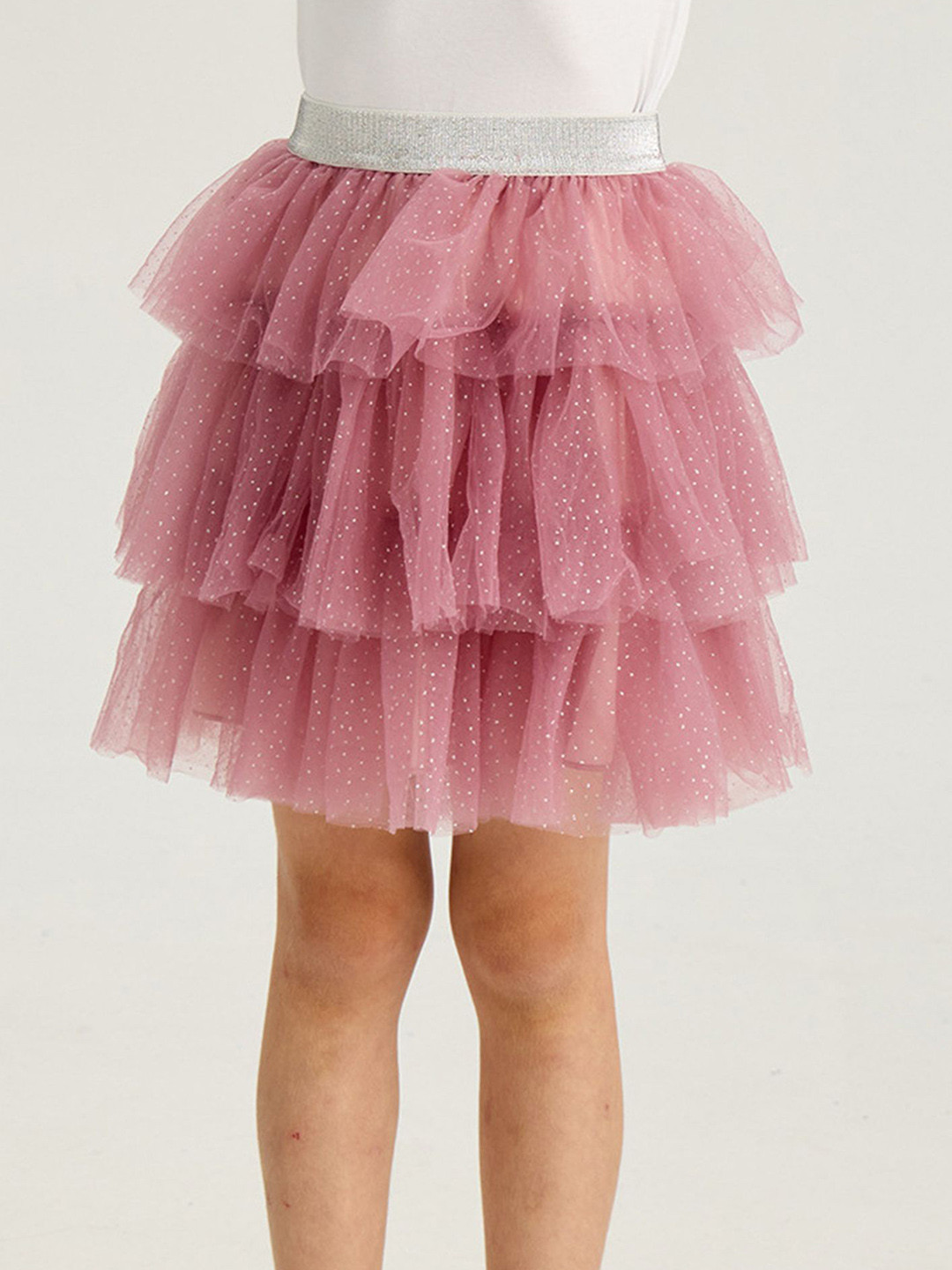 LULU & SKY Girls Embellished A-Line Tulle Skirt