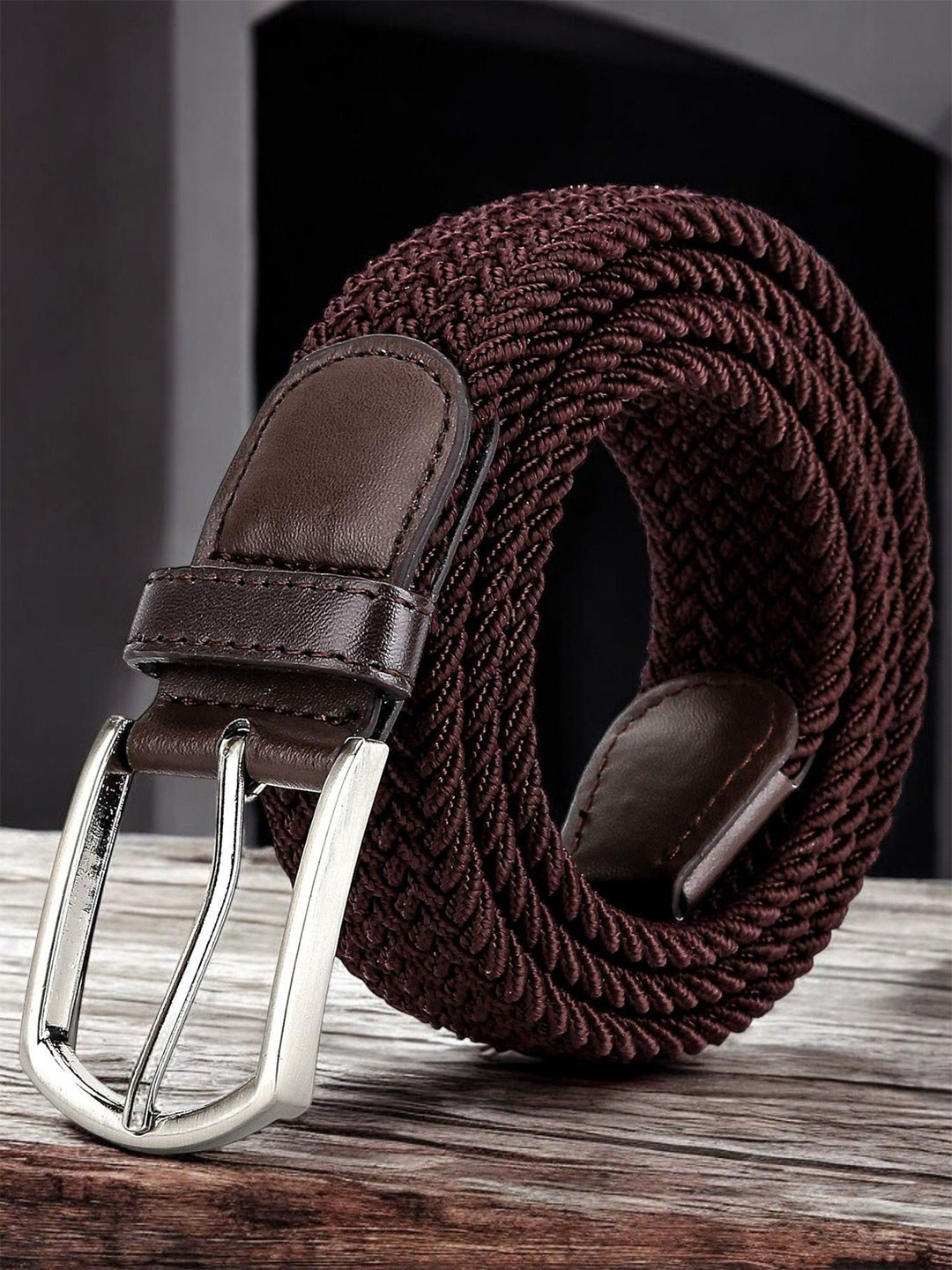 Provogue Men Braided Tang Belt