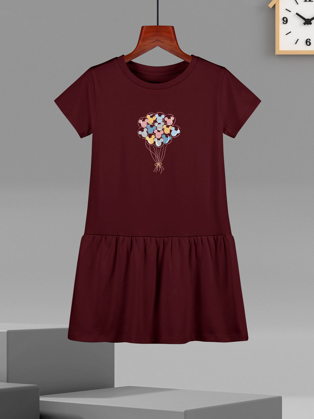 HELLCAT Girls Printed Sleeveless Drop-Waist Cotton Dress