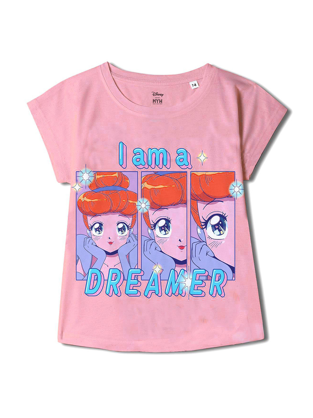 Wear Your Mind Girls Graphic Printed Disney PrincessTop