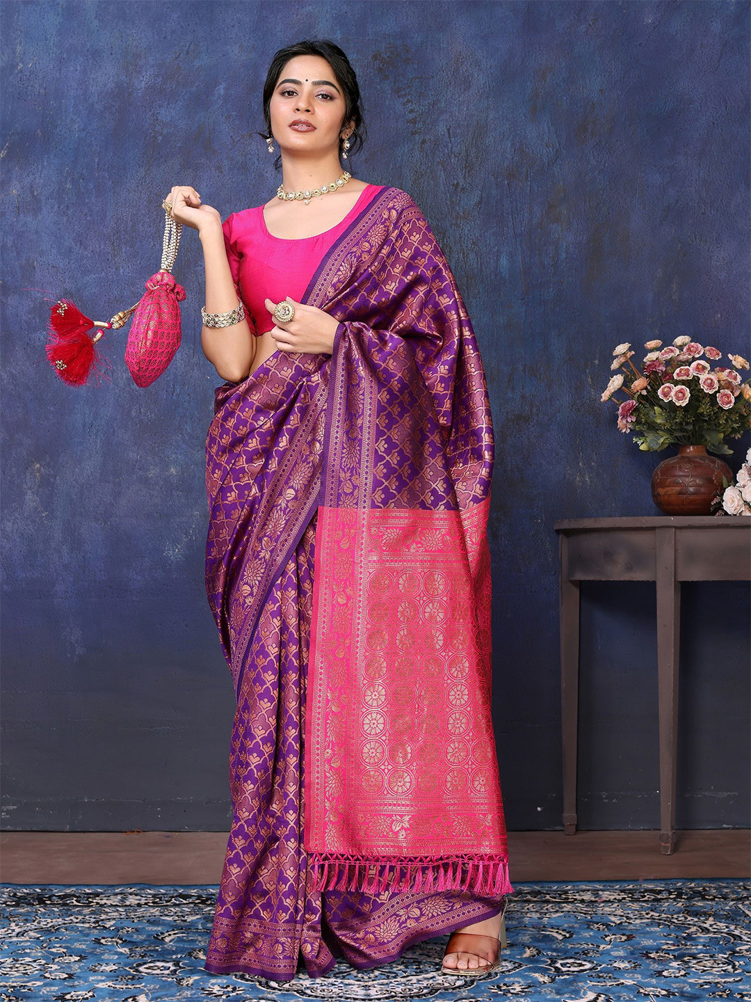 sareyavella Woven Design Banarasi Saree
