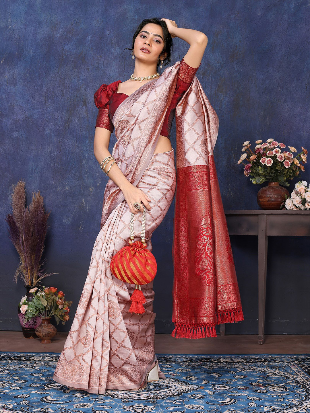 sareyavella Woven Design Zari Banarasi Saree