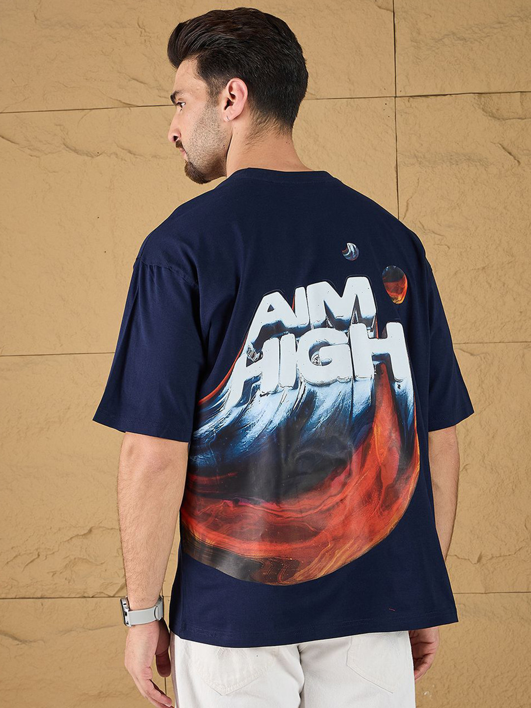 all yours Men Graphic Printed Round Neck Cotton Relaxed Fit T-shirt