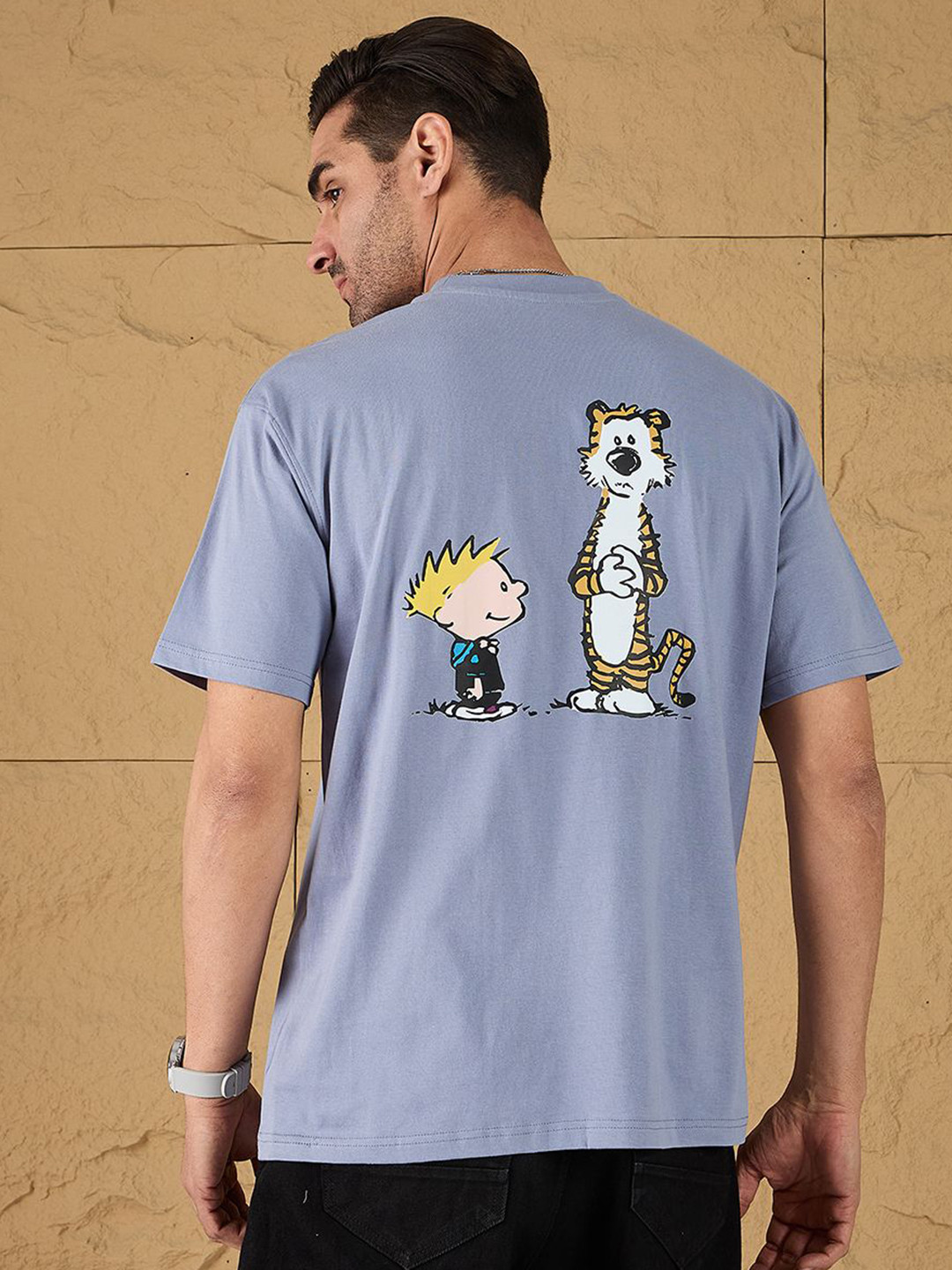 all yours Men Graphic Printed Round Neck Cotton Relaxed Fit T-shirt